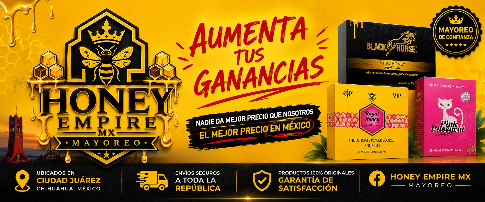 Productos de mayoreo Honey Empire MX